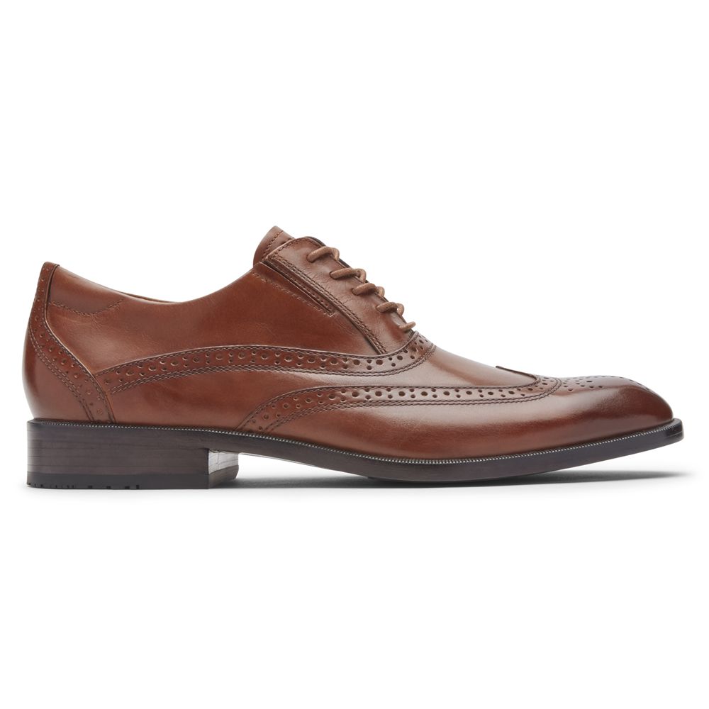 Sapatos Oxford Homem Rockport Total Motion Office Wingtip Marrom,Portugal EBOWT-4068